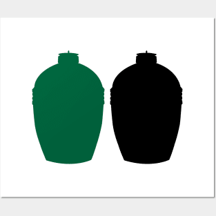 Big Green Egg Colors - Black and Green Posters and Art